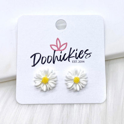 13mm Daisy Studs -Earrings by Doohickies Wholesale