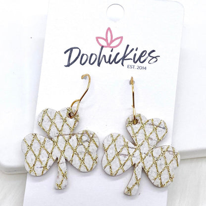 1.25" Itty Bitty Shamrocks -Earrings by Doohickies Wholesale