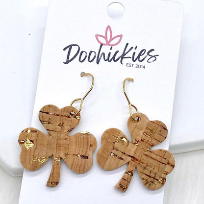 1.25" Itty Bitty Shamrocks -Earrings by Doohickies Wholesale