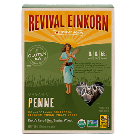 Revival Einkorn - 'Penne' Organic Einkorn Whole Wheat Pasta (250G) by The Epicurean Trader