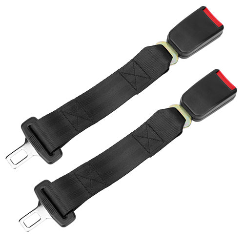 2Pcs Car Seat Belt Extender 14.37in Buckle Tongue Webbing Extension Safety Belt Auto Belt Clip Lengthening - Black by VYSN