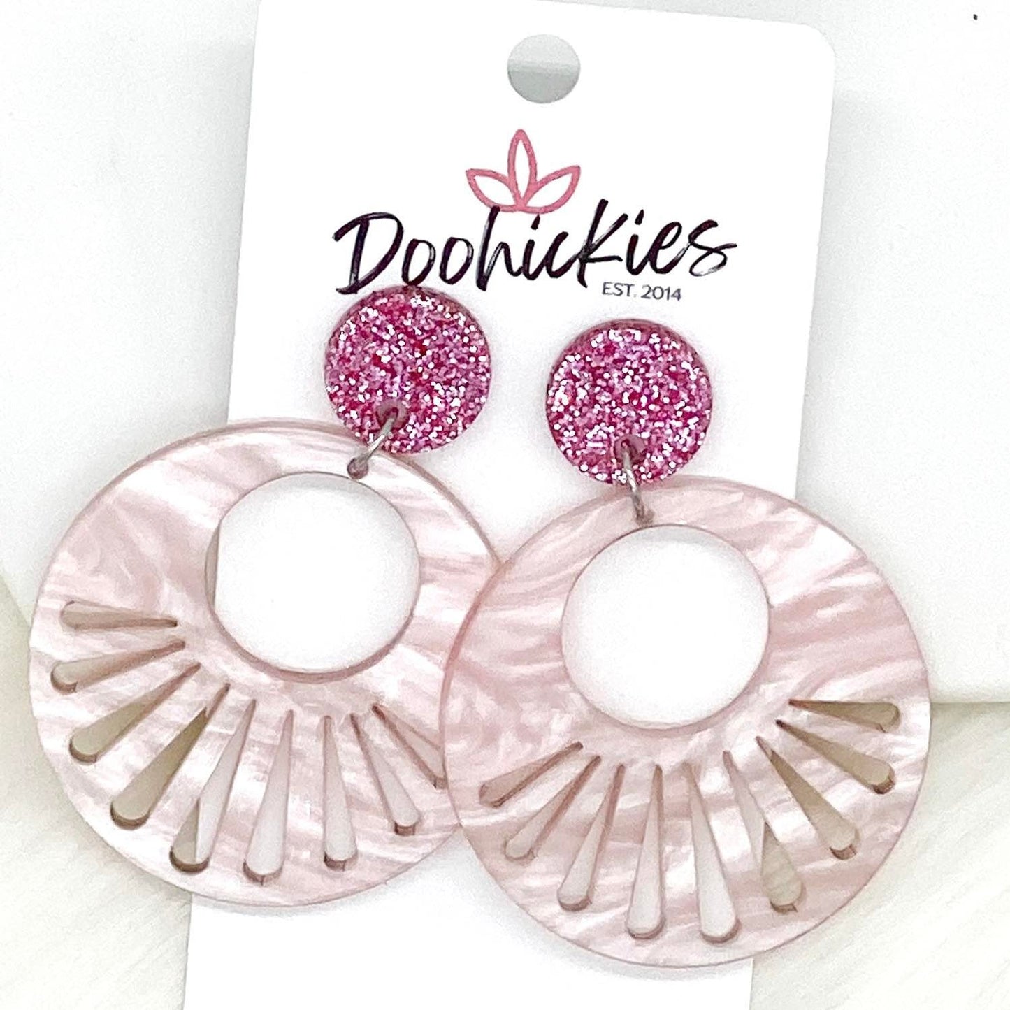 2.25" Disco Starburst Acrylic Dangles -Earrings by Doohickies Wholesale