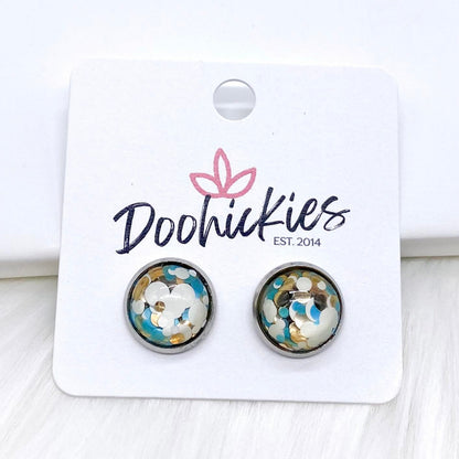 12mm Confetti Drops -Earrings by Doohickies Wholesale