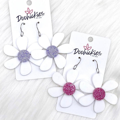 2" Groovy Daisy Acrylics - Earrings by Doohickies Wholesale