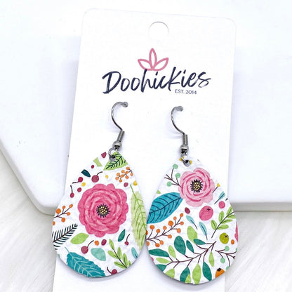 1.5" Spring Mini Collection (leather) -Earrings by Doohickies Wholesale