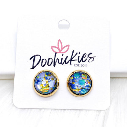 12mm Confetti Drops -Earrings by Doohickies Wholesale