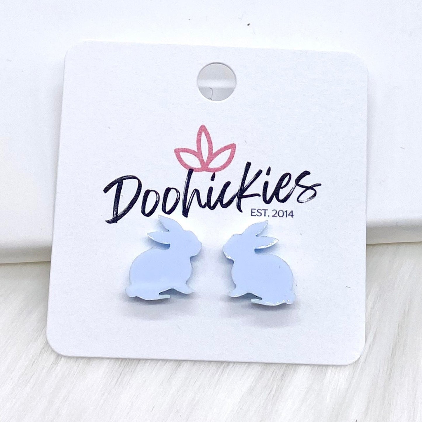 15mm Pastel Rabbits -Easter Earrings by Doohickies Wholesale