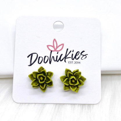 13mm Succulent Singles -Earrings by Doohickies Wholesale