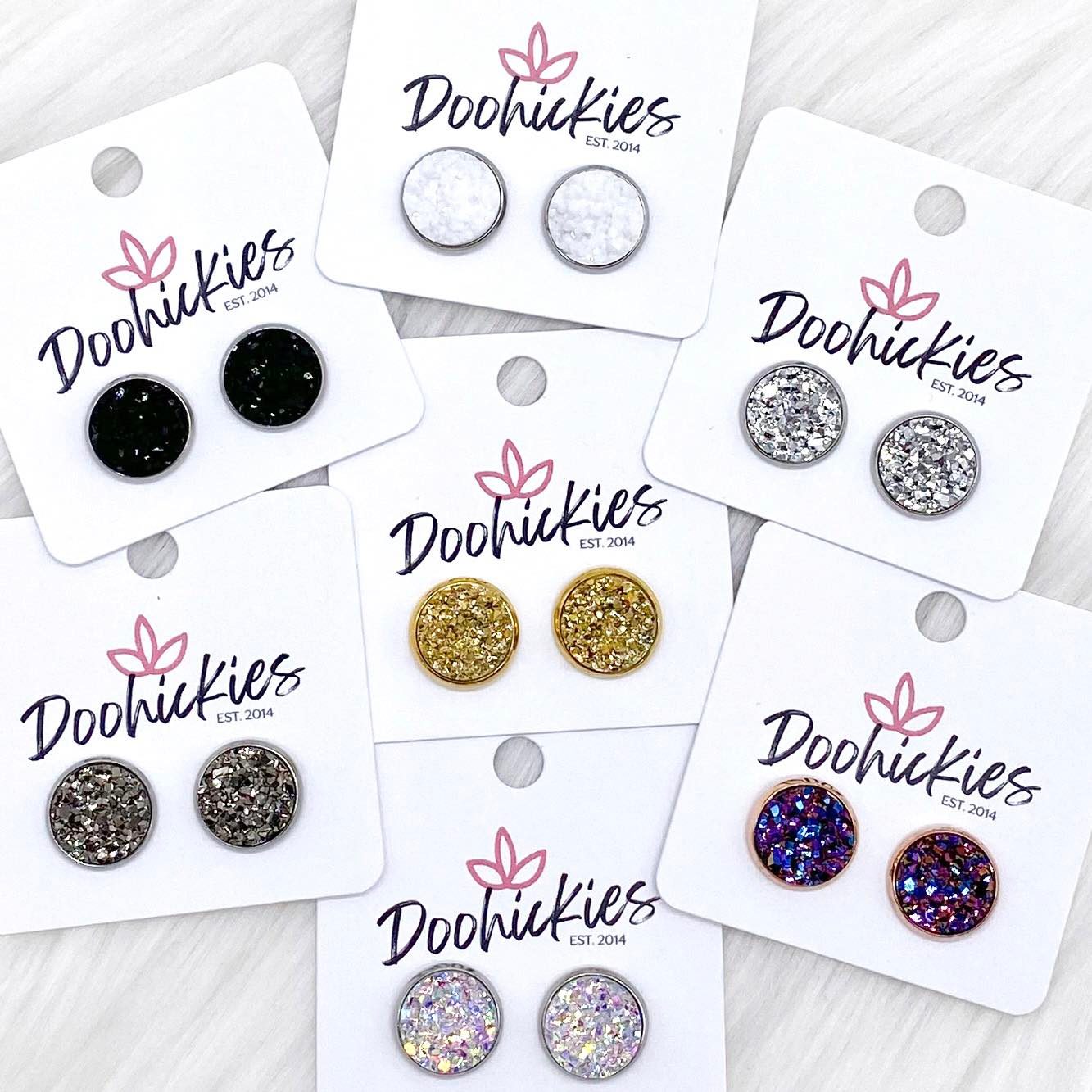 12mm Everyday Singles -Earrings by Doohickies Wholesale