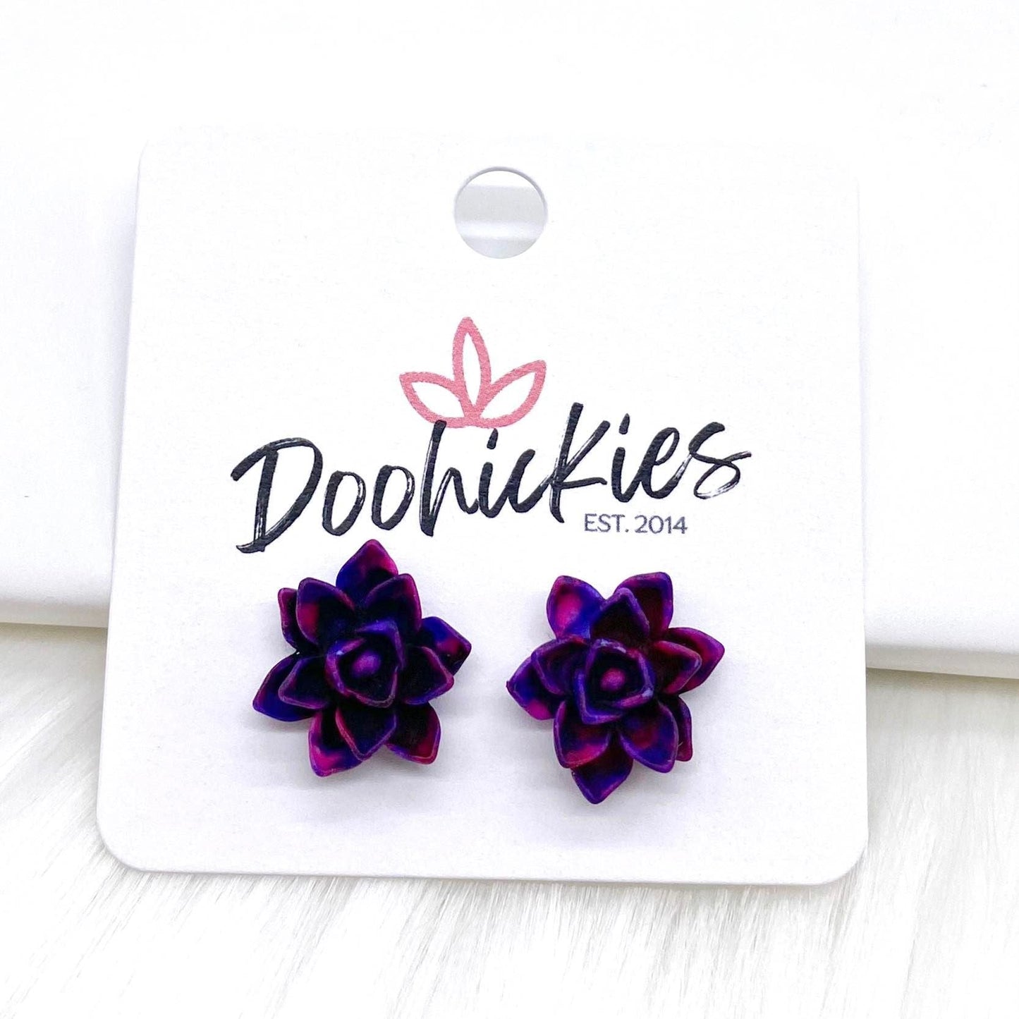 13mm Succulent Singles -Earrings by Doohickies Wholesale