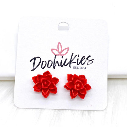 13mm Succulent Singles -Earrings by Doohickies Wholesale