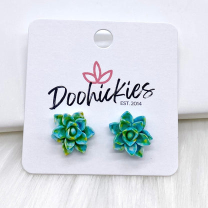 13mm Succulent Singles -Earrings by Doohickies Wholesale