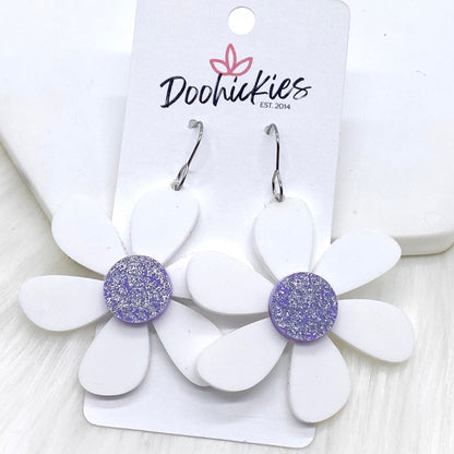 2" Groovy Daisy Acrylics - Earrings by Doohickies Wholesale