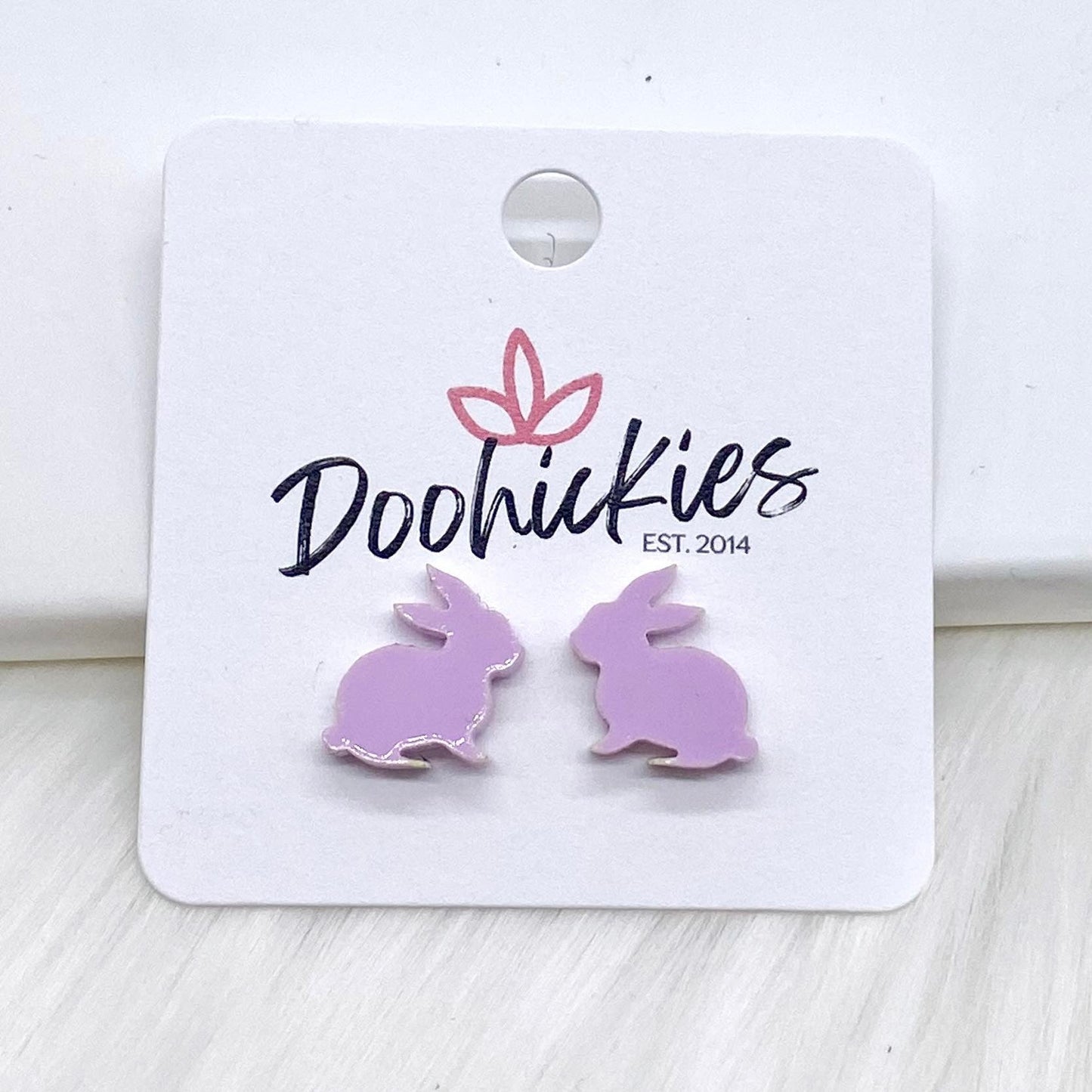 15mm Pastel Rabbits -Easter Earrings by Doohickies Wholesale