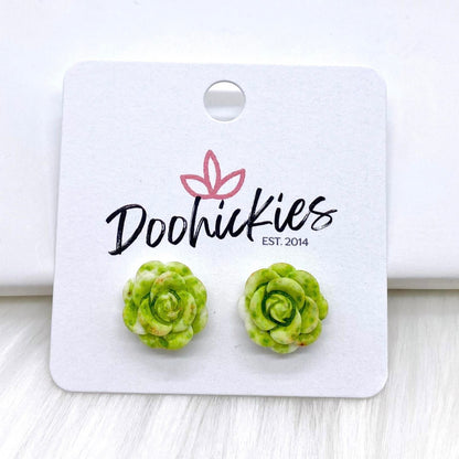 14mm Rose Singles -Earrings by Doohickies Wholesale