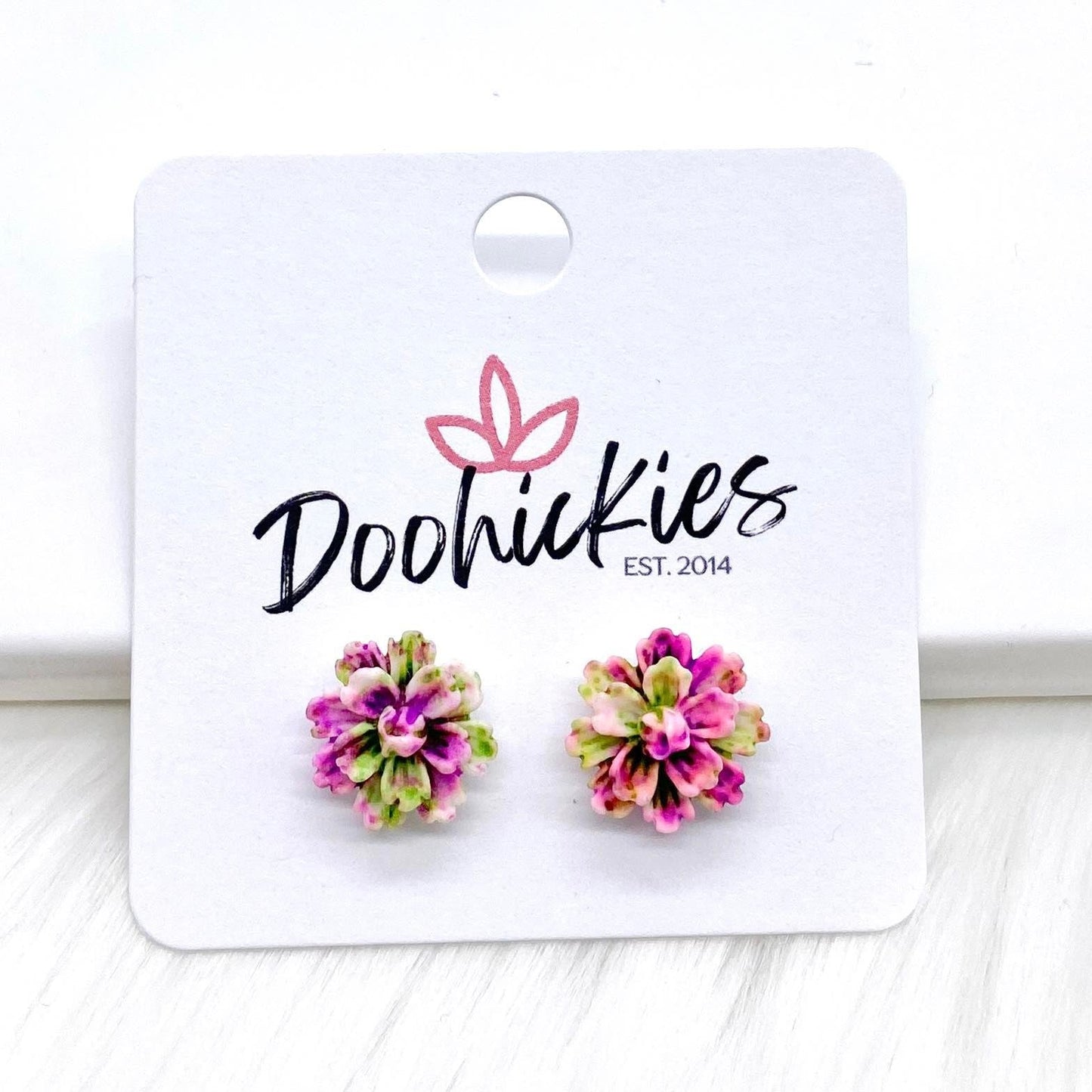 11mm Flower Singles -Earrings by Doohickies Wholesale