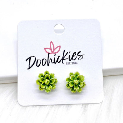 11mm Flower Singles -Earrings by Doohickies Wholesale