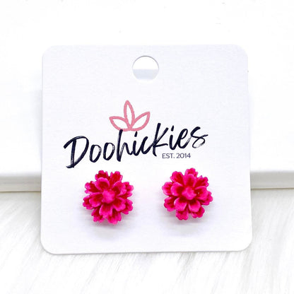 11mm Flower Singles -Earrings by Doohickies Wholesale