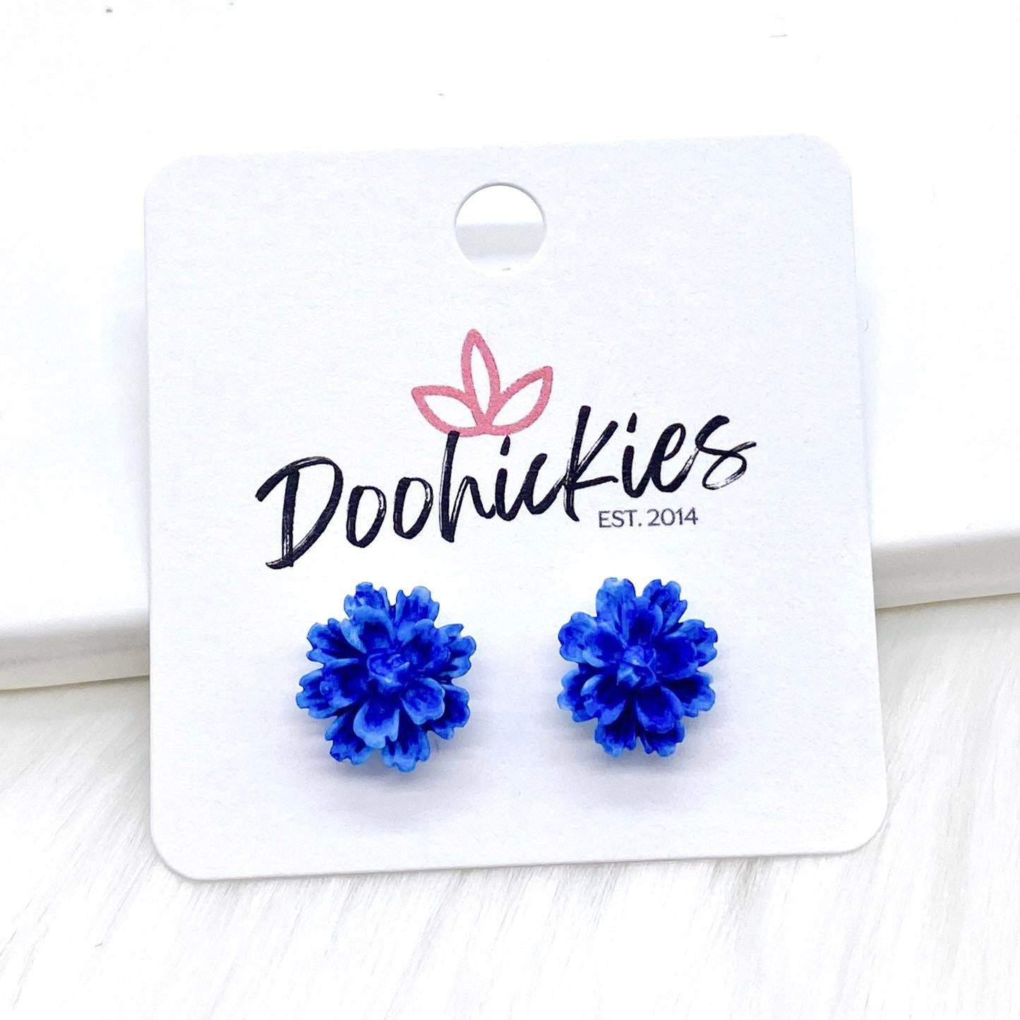 11mm Flower Singles -Earrings by Doohickies Wholesale