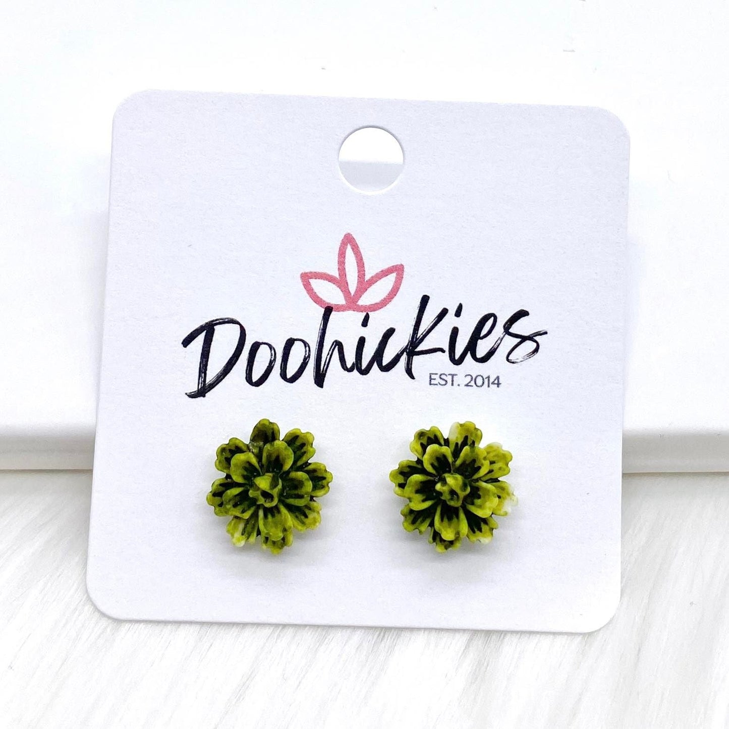 11mm Flower Singles -Earrings by Doohickies Wholesale