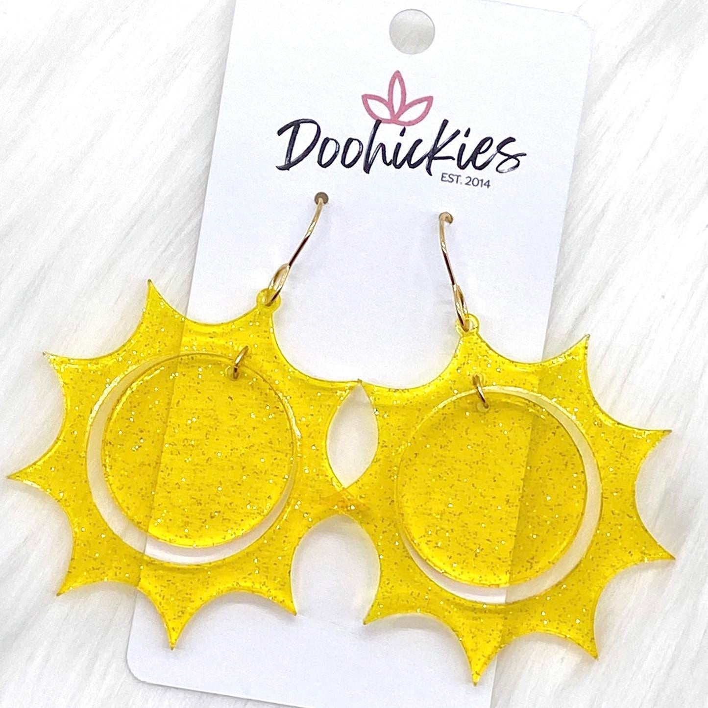 2" Sunshiny Day Acrylics -Summer Earrings by Doohickies Wholesale