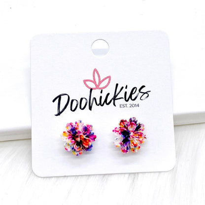 11mm Flower Singles -Earrings by Doohickies Wholesale