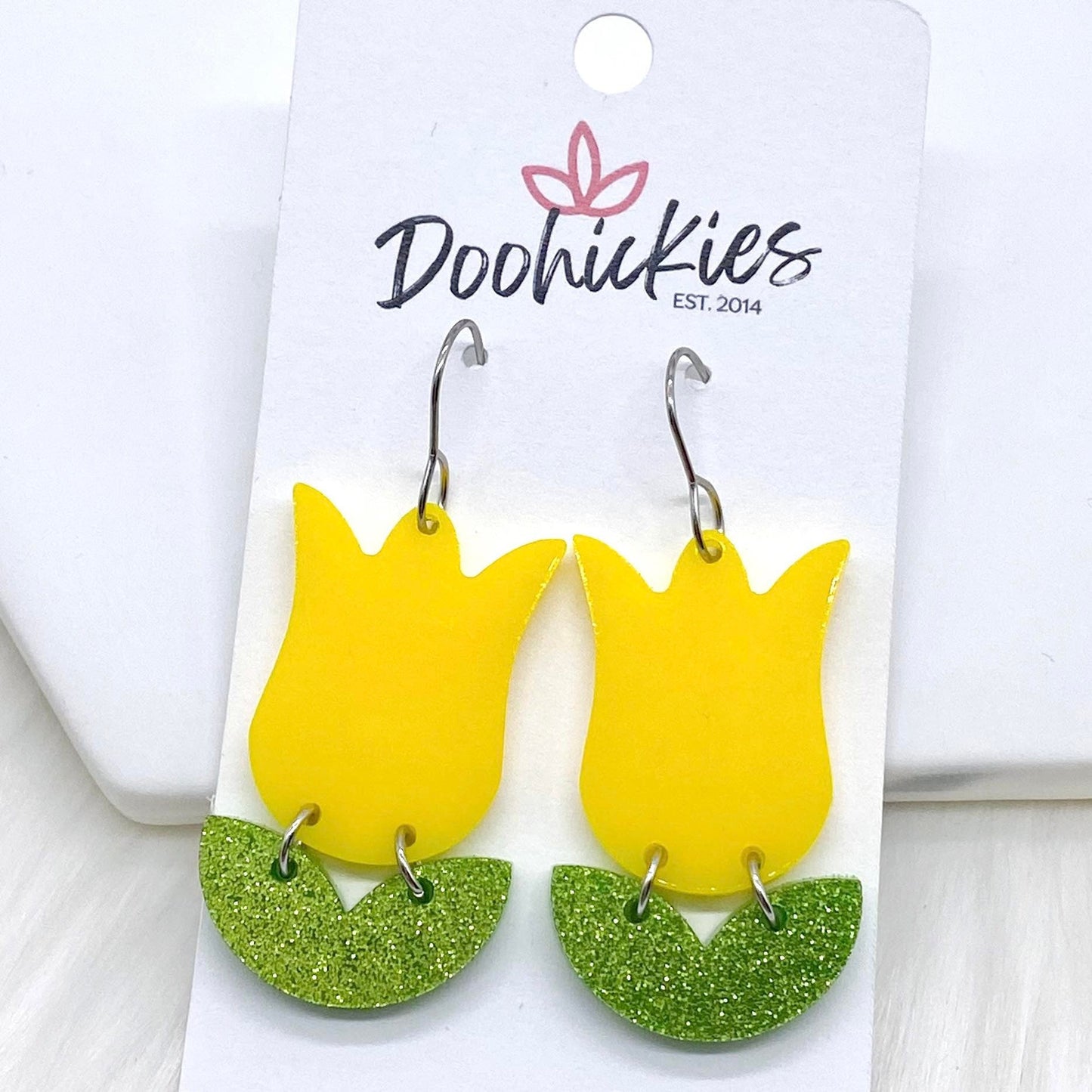 1.5" Tulip Acrylics -Earrings by Doohickies Wholesale