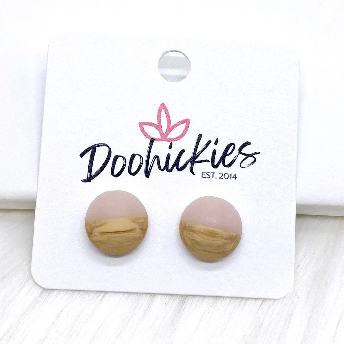 12mm Colorblock Singles -Earrings by Doohickies Wholesale