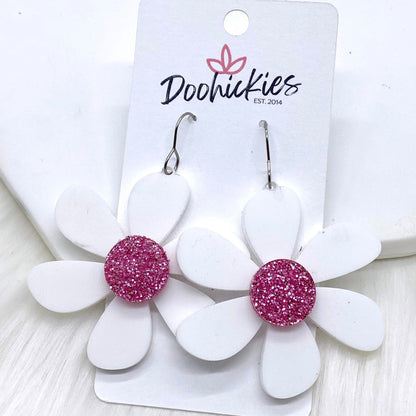 2" Groovy Daisy Acrylics - Earrings by Doohickies Wholesale