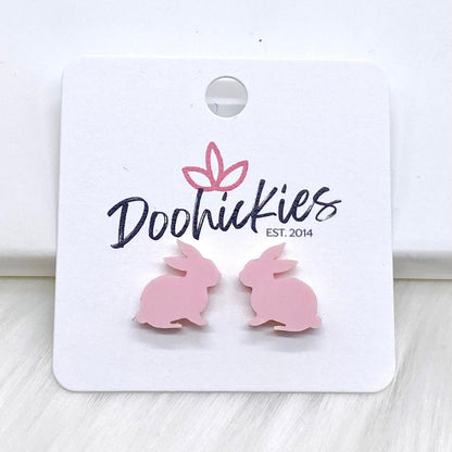 15mm Pastel Rabbits -Easter Earrings by Doohickies Wholesale