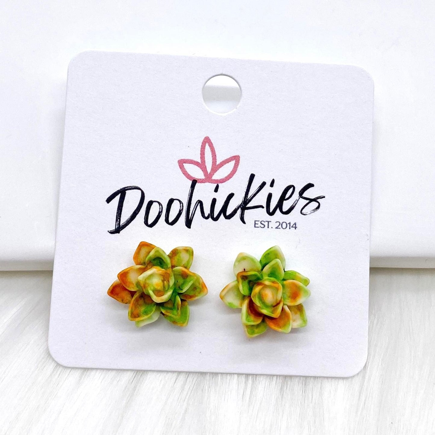 13mm Succulent Singles -Earrings by Doohickies Wholesale