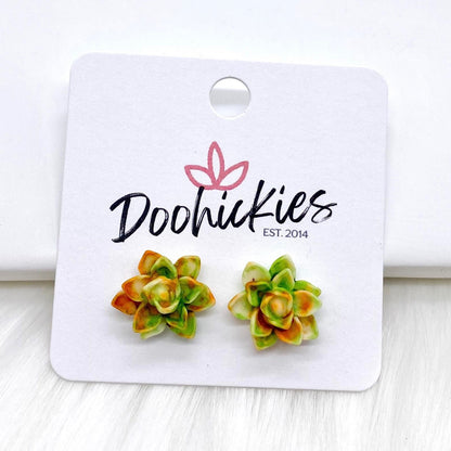 13mm Succulent Singles -Earrings by Doohickies Wholesale