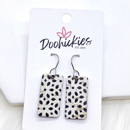 1.5" Neutral Bentley Bar Corkies -Earrings by Doohickies Wholesale