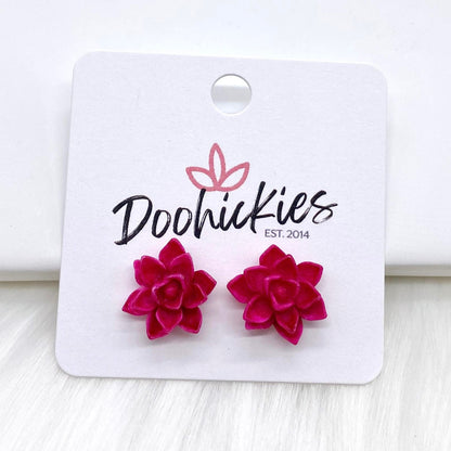 13mm Succulent Singles -Earrings by Doohickies Wholesale