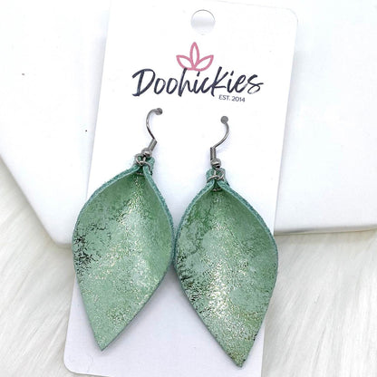 2" Shimmery Marble Small Petals -Earrings by Doohickies Wholesale