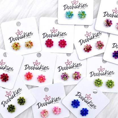 11mm Flower Singles -Earrings by Doohickies Wholesale