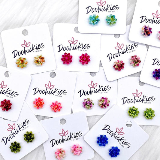 11mm Flower Singles -Earrings by Doohickies Wholesale