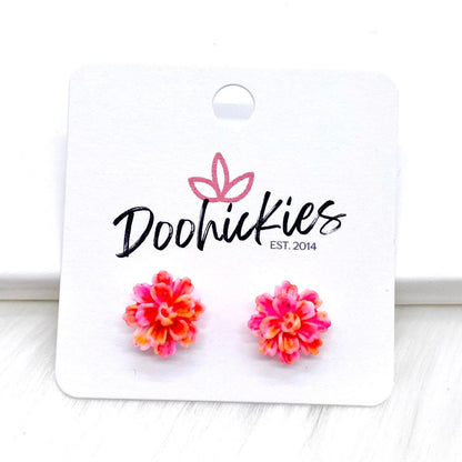 11mm Flower Singles -Earrings by Doohickies Wholesale