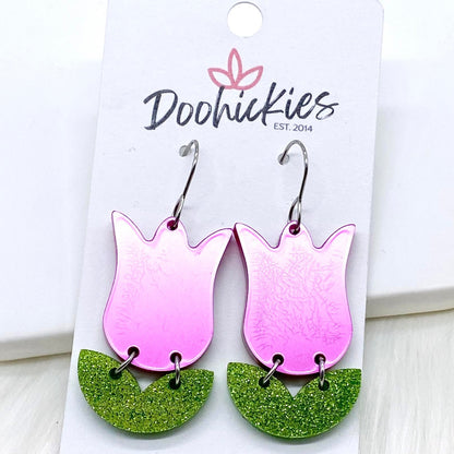 1.5" Tulip Acrylics -Earrings by Doohickies Wholesale