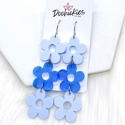 3.25" Blossom Drop Acrylics -Earrings by Doohickies Wholesale