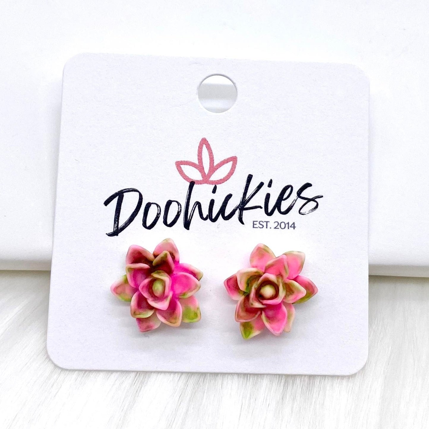 13mm Succulent Singles -Earrings by Doohickies Wholesale