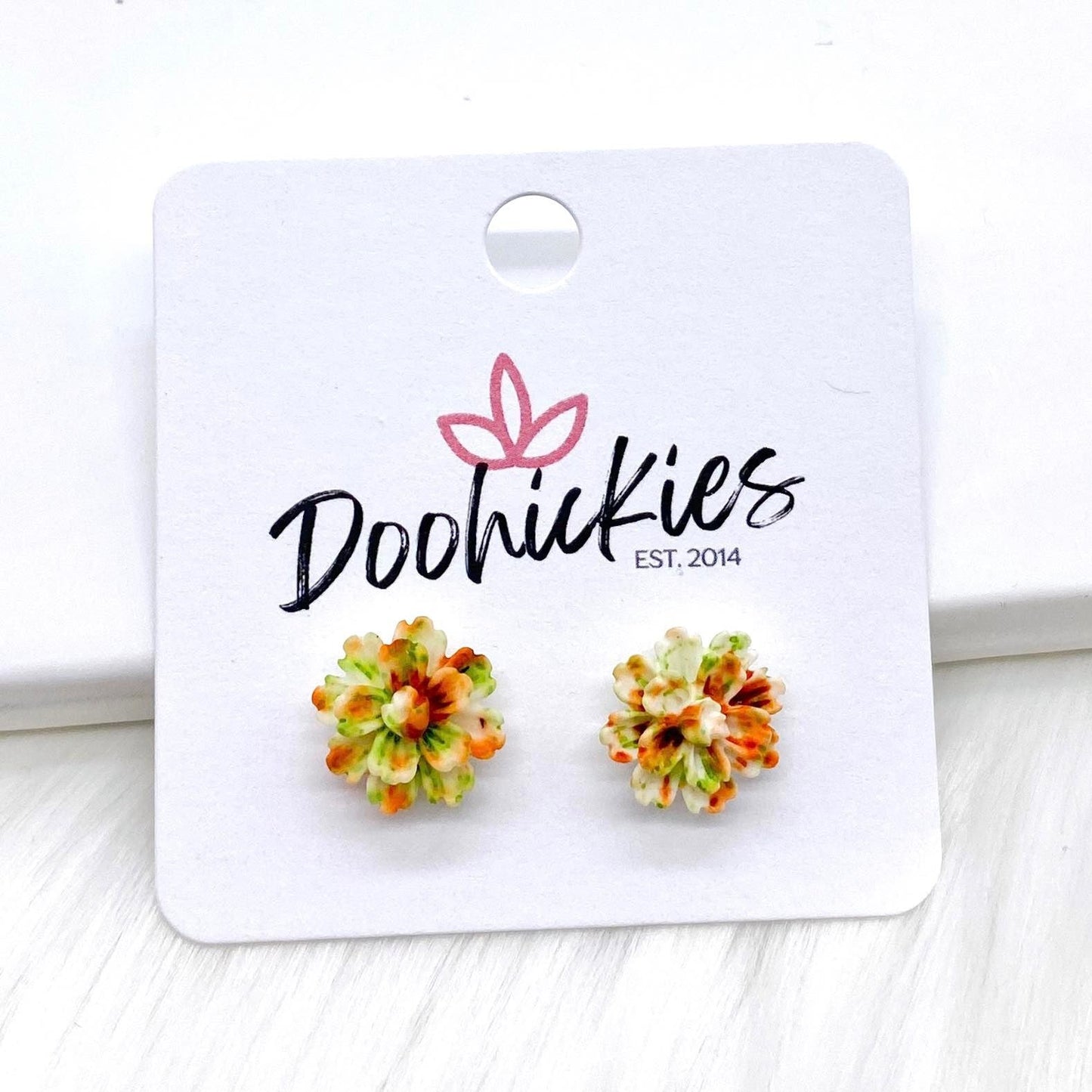 11mm Flower Singles -Earrings by Doohickies Wholesale