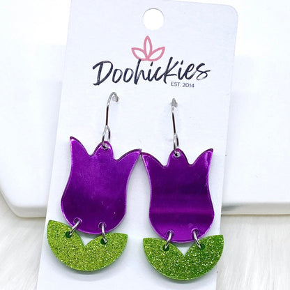 1.5" Tulip Acrylics -Earrings by Doohickies Wholesale