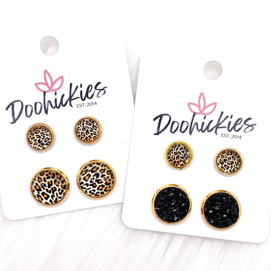 Golden Leopard Mommy & Me Sets in Gold -Earrings by Doohickies Wholesale