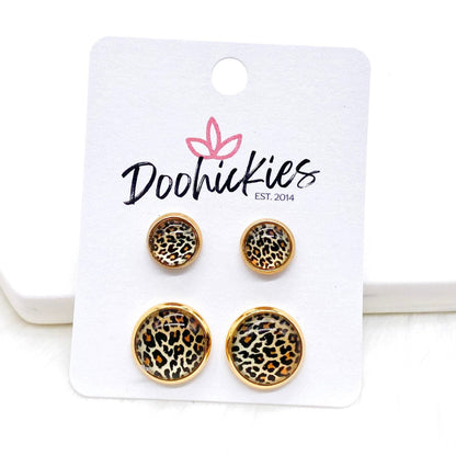 Golden Leopard Mommy & Me Sets in Gold -Earrings by Doohickies Wholesale