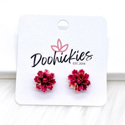 11mm Flower Singles -Earrings by Doohickies Wholesale