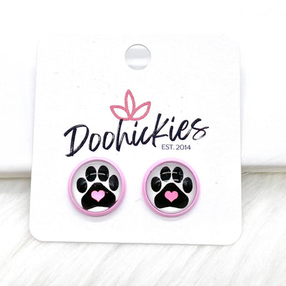 12mm Puppy Love Singles -Earrings by Doohickies Wholesale