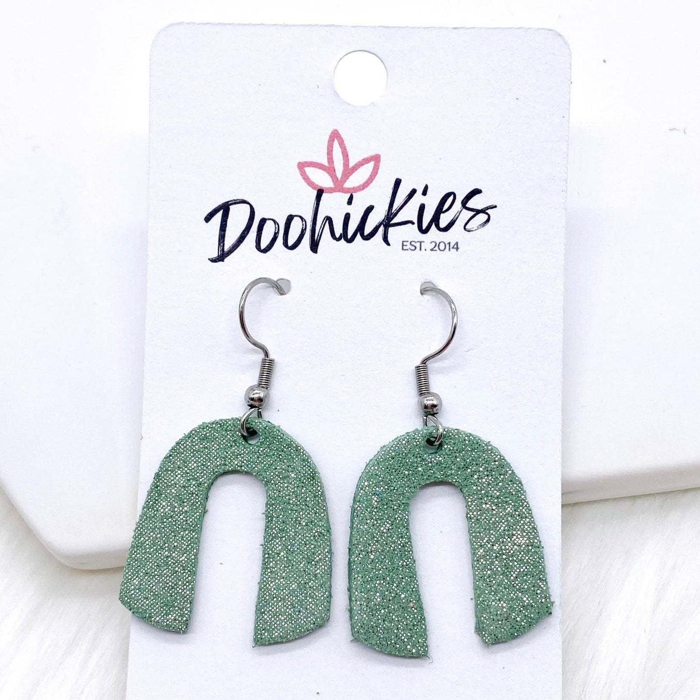 1.5" Lil' Aurora Shimmer Rainbows -Earrings by Doohickies Wholesale