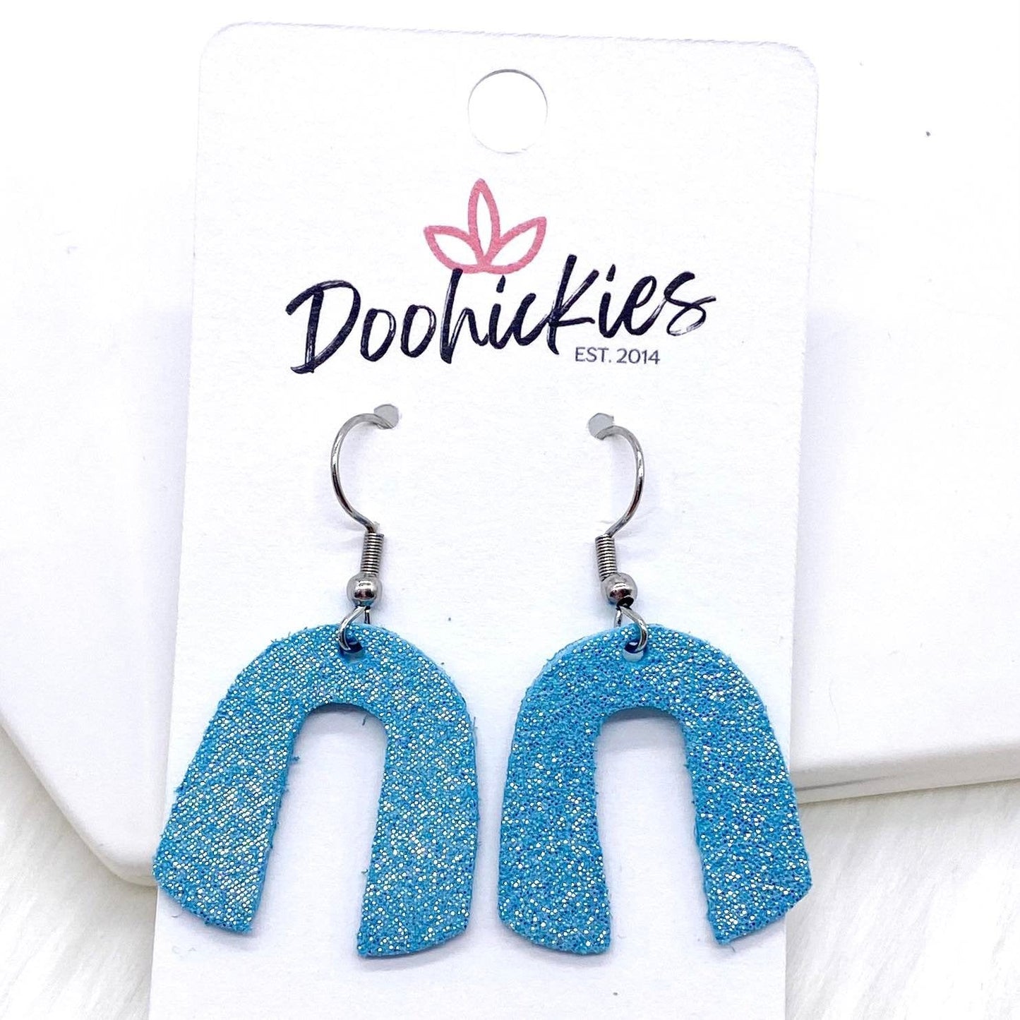 1.5" Lil' Aurora Shimmer Rainbows -Earrings by Doohickies Wholesale