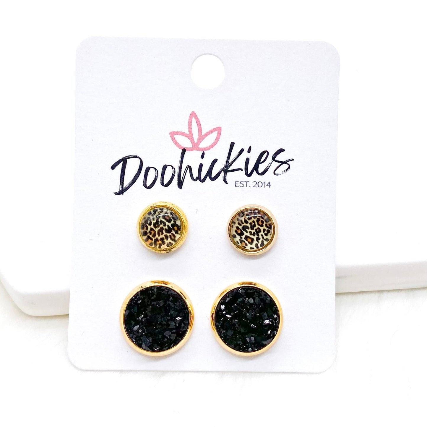 Golden Leopard Mommy & Me Sets in Gold -Earrings by Doohickies Wholesale